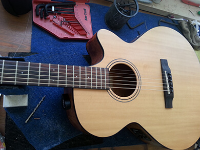 החלפת גשר בגיטרה - לאחר טיפול