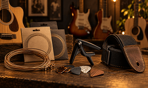 Guitar accessories in Haifa.