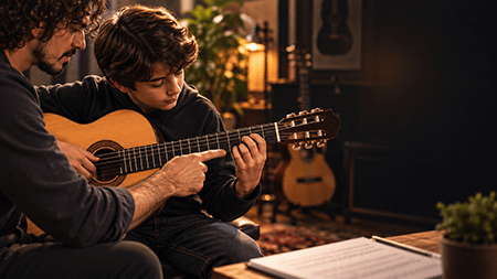 Guitar lessons in Haifa.